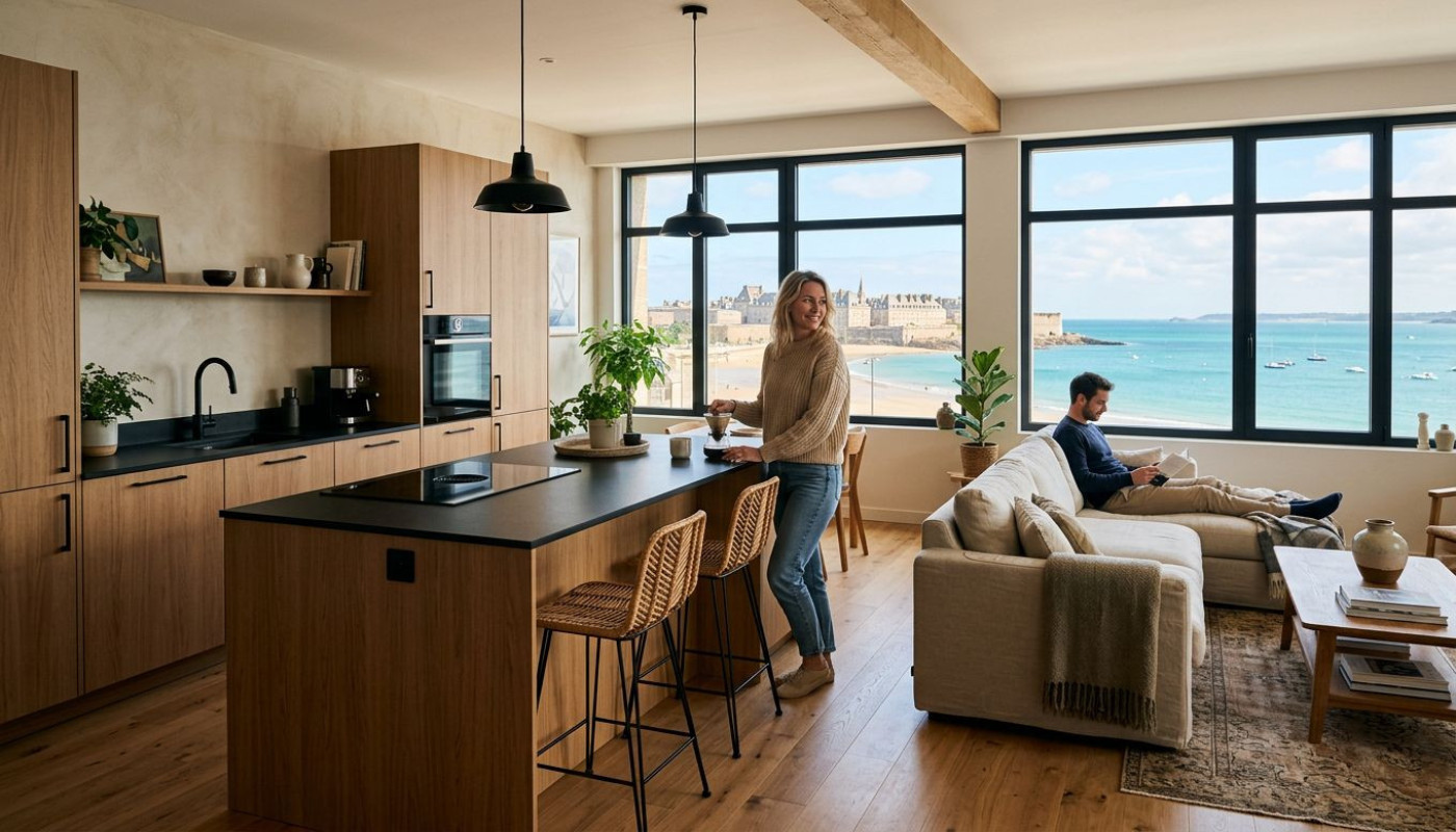 Explorez la transformation d’appartements malouins par un cuisiniste Saint Malo visionnaire